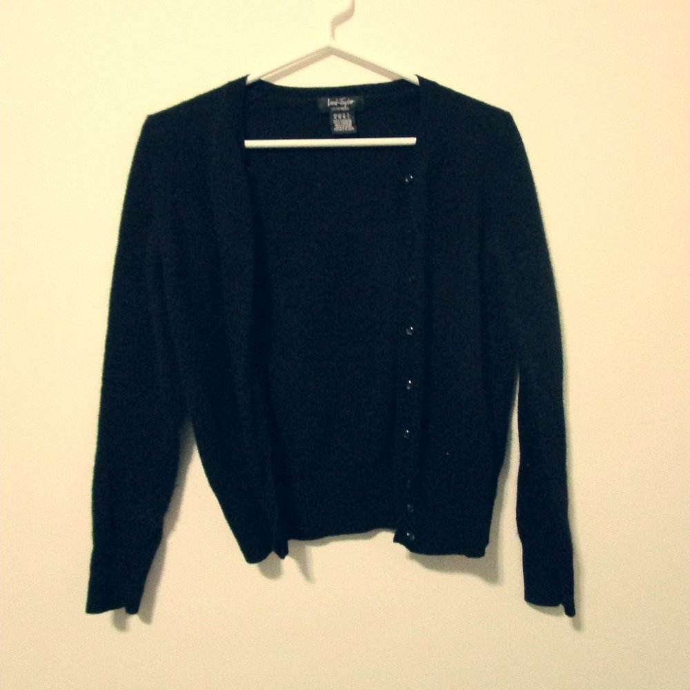 Black Cashmere Cardigan